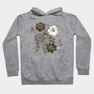 Vintage pink flower fields Hoodie